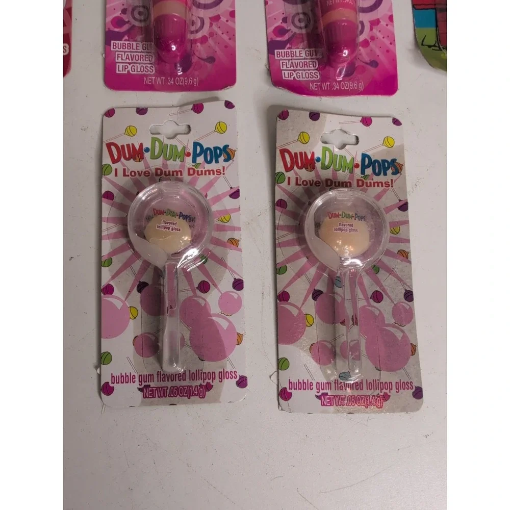 Vtg Mixed Lot (10) Lotta Luv Lip Gloss/ Balm 2010 Mountain Dew Blow Pop Snoopy